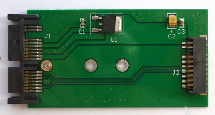 Adaptor M.2 SATA SSD to micro SATA connector (1.8")